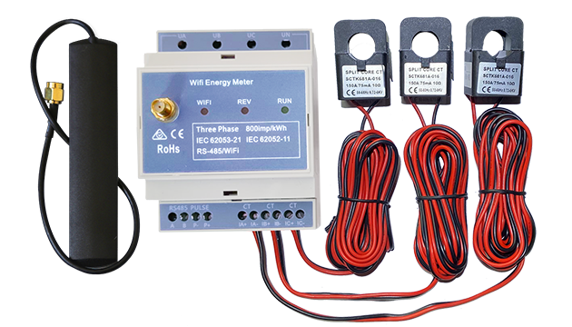 Compteur d'énergie Wi-Fi triphasé (WEM3080T)